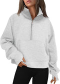 AUTOMET Womens Sweatshirts Half Zip Cropped Pullover